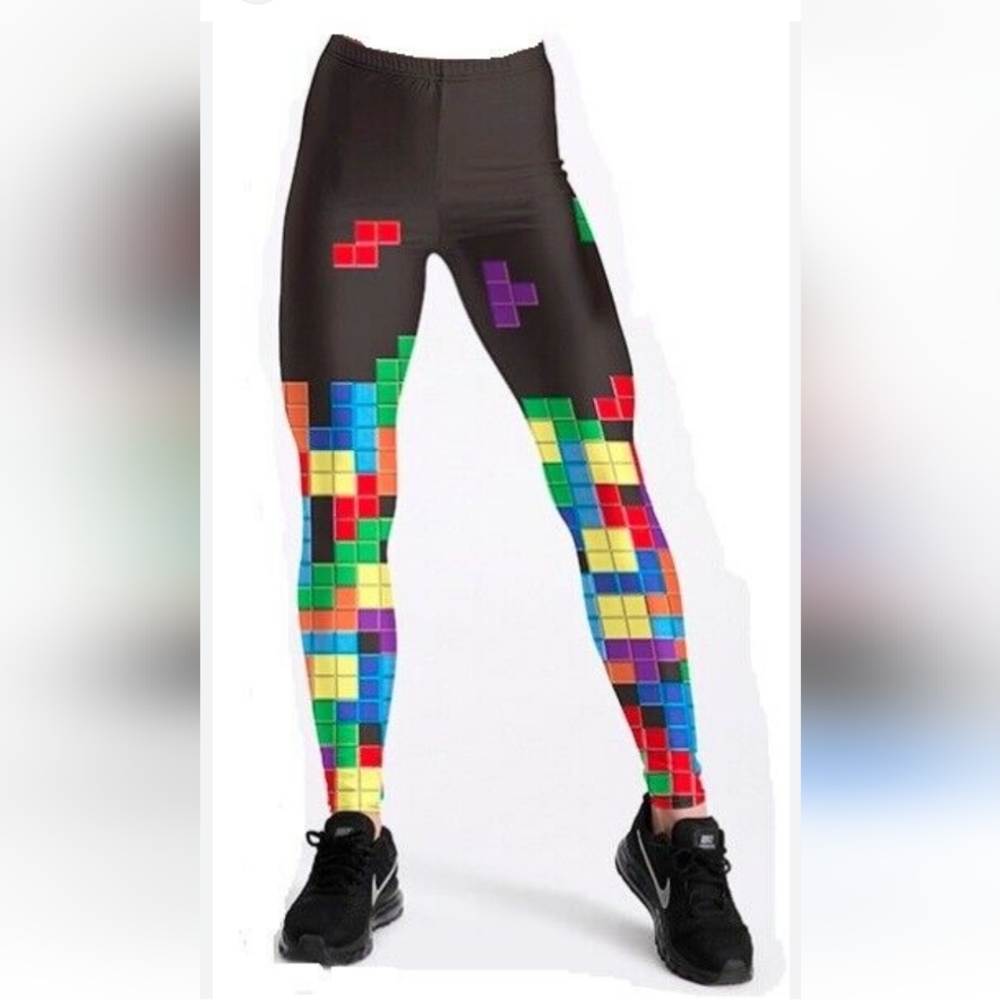 Lotus Leggings Tetris Design Large